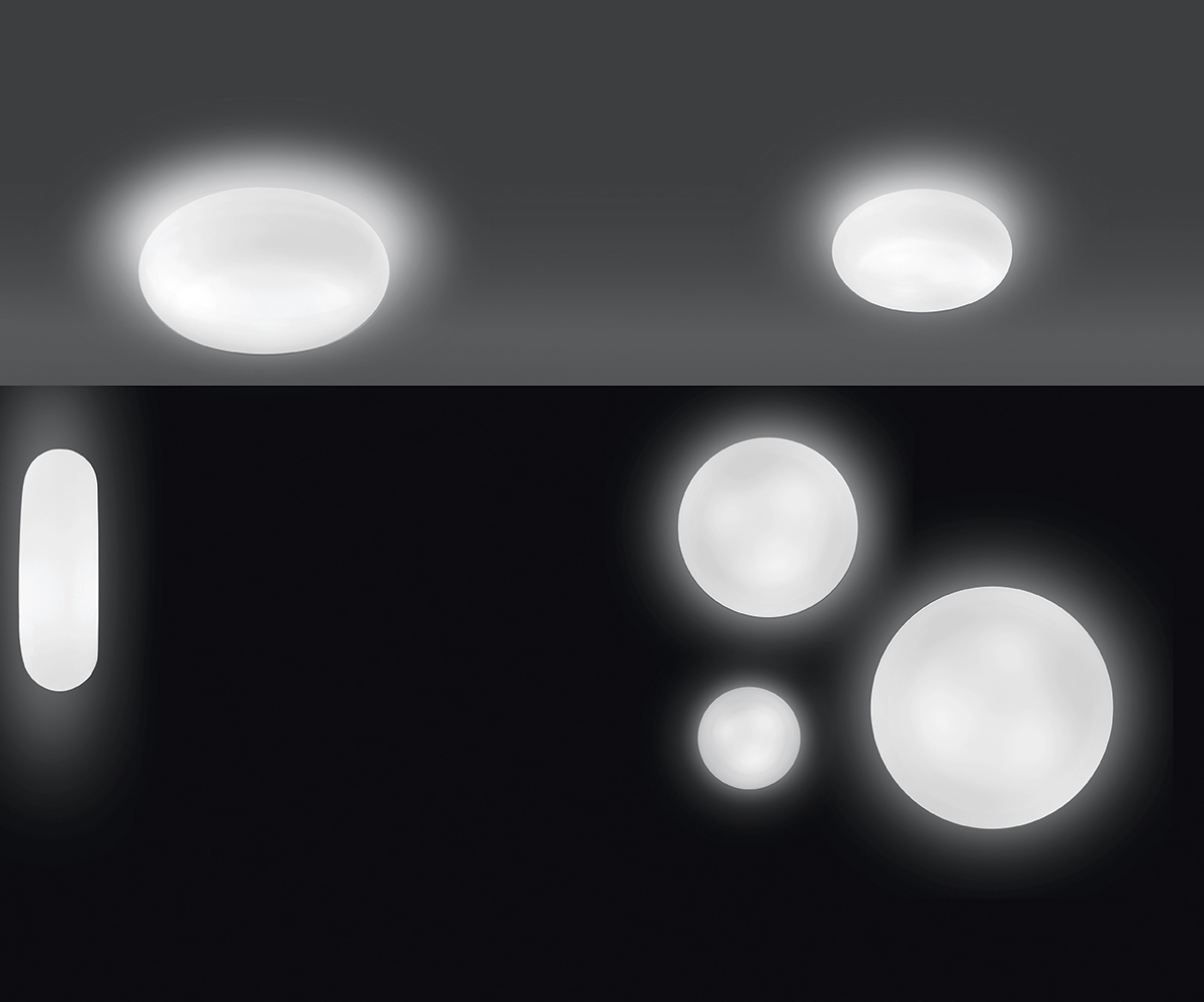 Itka 20 Wall/Ceiling Wand/Deckenleuchte Weiß Artemide