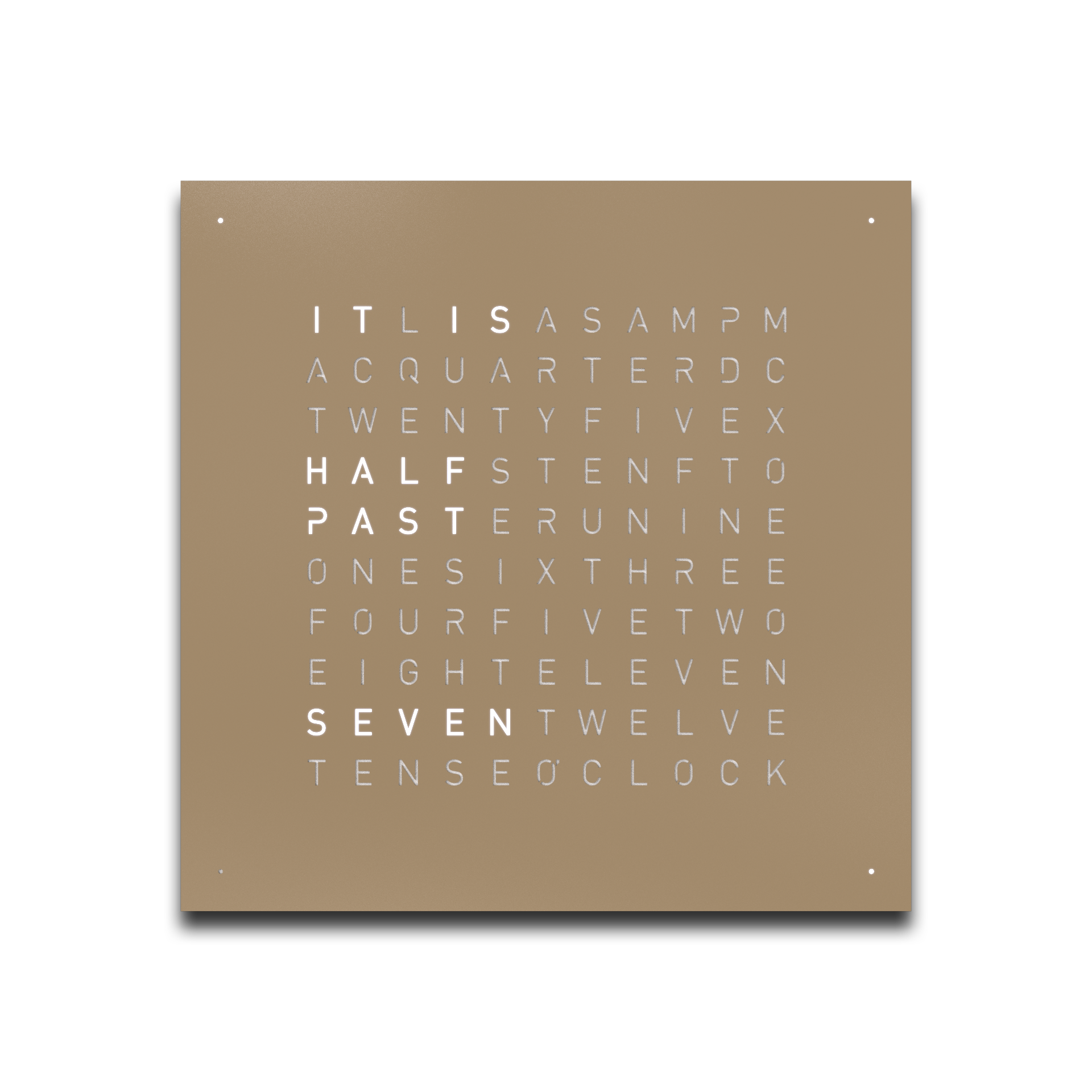Frontcover für Earth 45 Wanduhr / Zeitobjekt Englisch QLOCKTWO