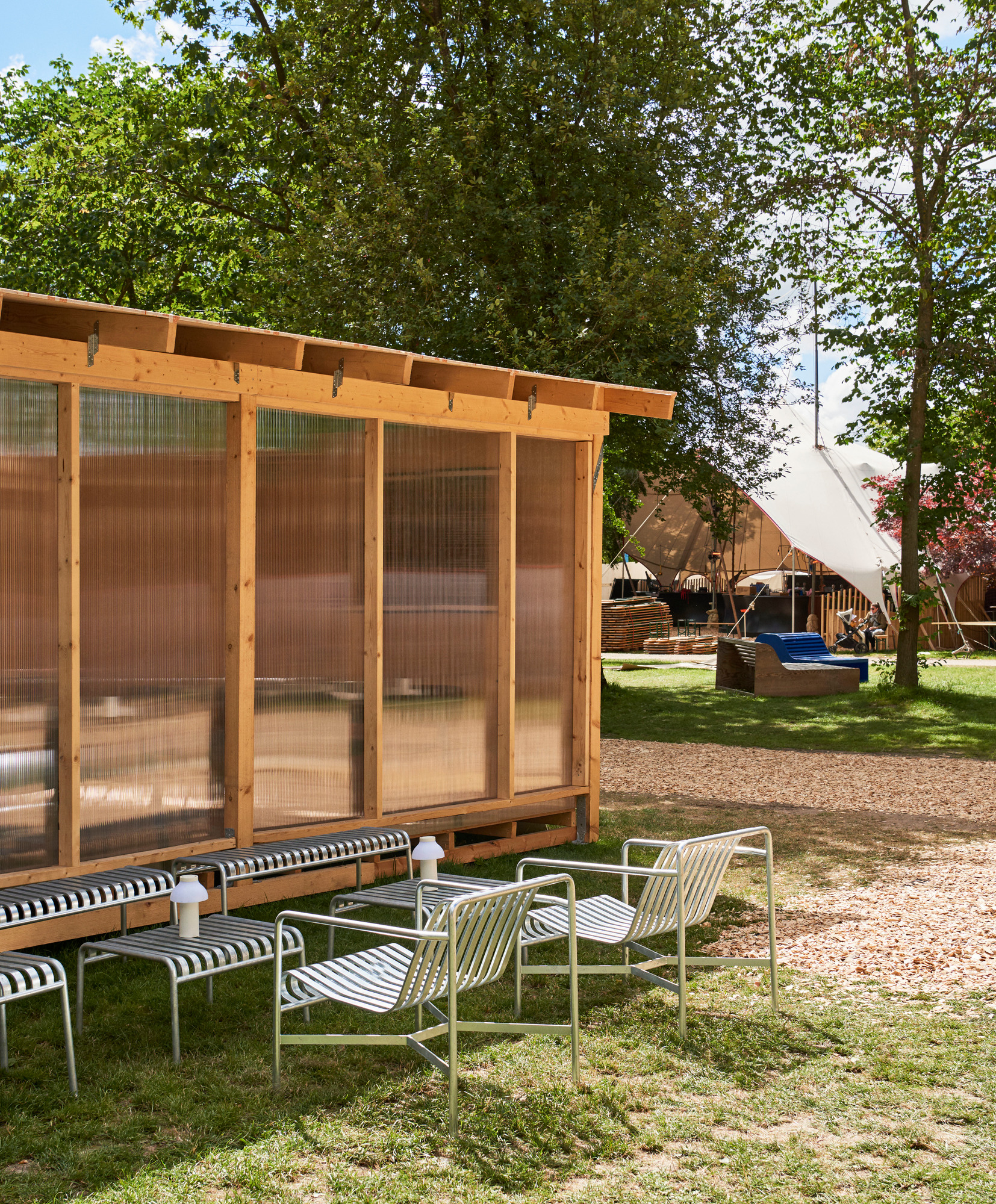 Palissade Bench verzinkt Outdoor Bank Hay EINZELSTÜCK