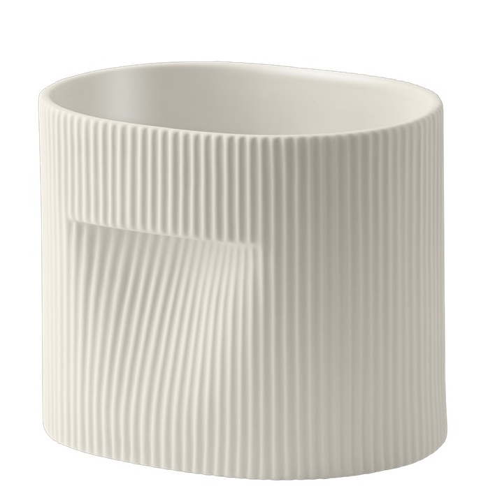 Ridge Planter Blumentopf Muuto Off-white H 15 cm