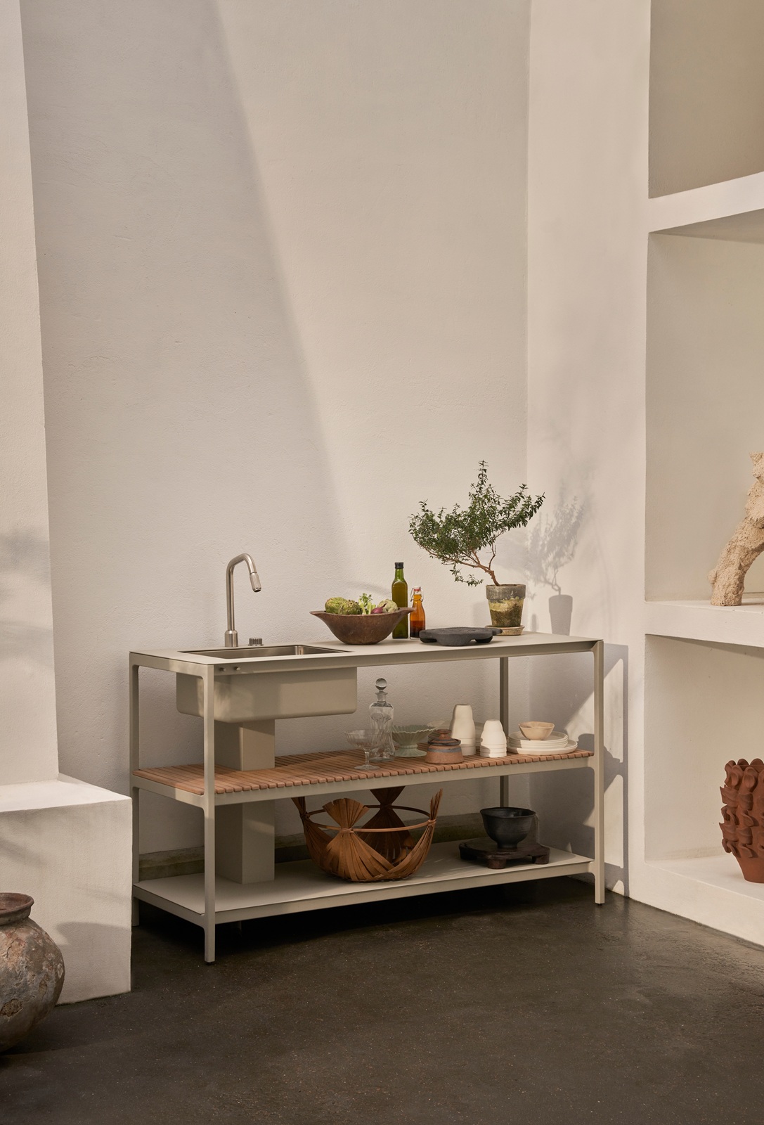 Open-Air Outdoor Kitchen Unit Küchenzeile mit Spüle Vipp