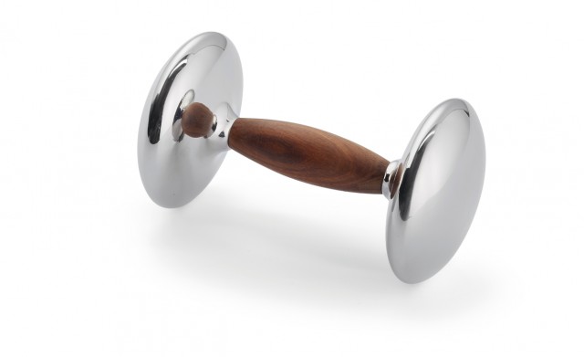 Philippi Designer-Hantel: Elegante Chrom-Hantel mit Holzgriff für stilvolles Krafttraining und Fitness.