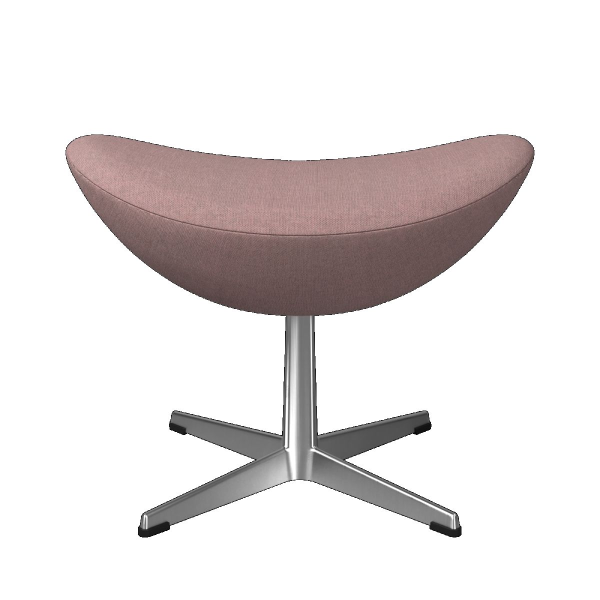 Egg Chair Hocker von Fritz Hansen, zartrosa Re-wool Stoff, Chromfuß. Design Hocker.