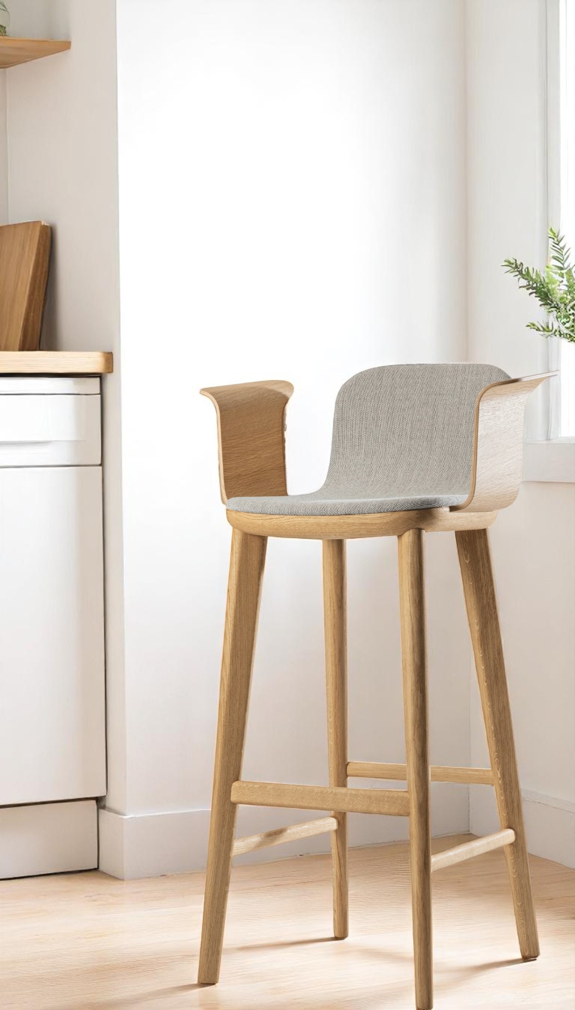 Aeon Comfort Barstool Barhocker mit Armlehnen Vollgepolstert Zeitraum   