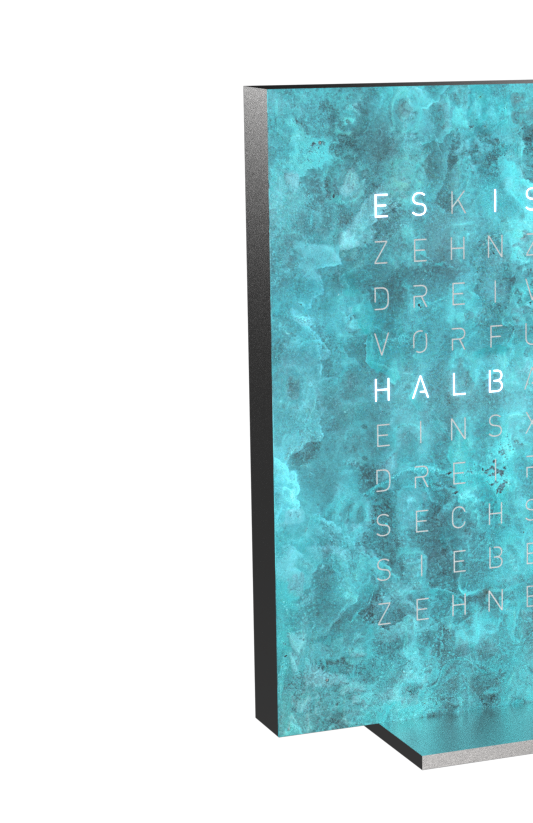Korpus für Earth 13.5 Tischuhr / Zeitobjekt Deutsch QLOCKTWO