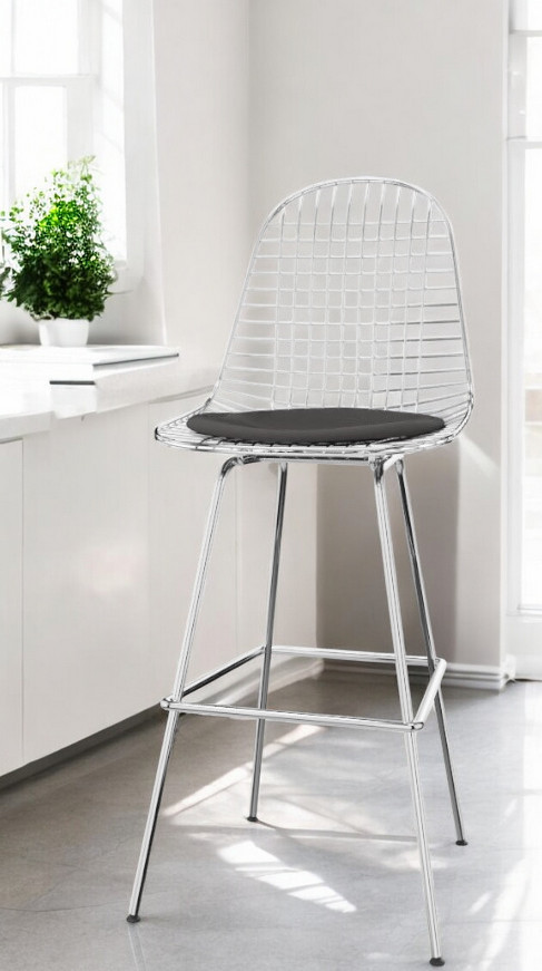 Eames Wire Bar Stool Barhocker High mit Sitzpolster Vitra 