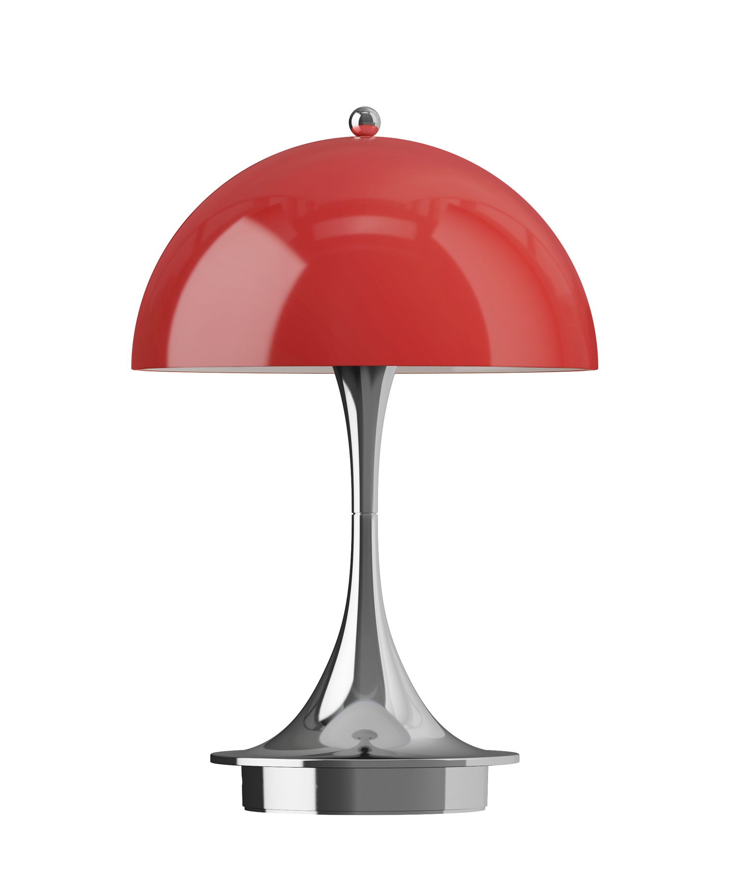 Panthella 160 Portable Lamp Chrom Tischleuchte / Akkuleuchte Louis Poulsen Rot