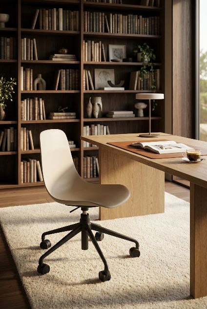 Elephantino Stuhl Fünfstern Gestell mit Rollen Kristalia