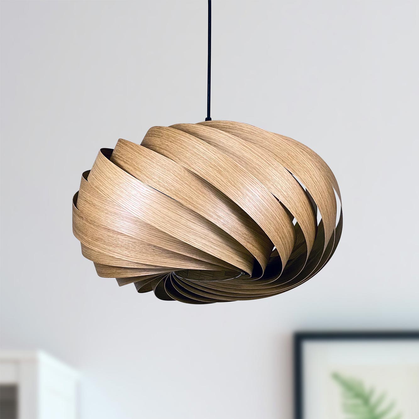 Quiescenta Hängeleuchte Ø45 cm Eiche Gofurnit