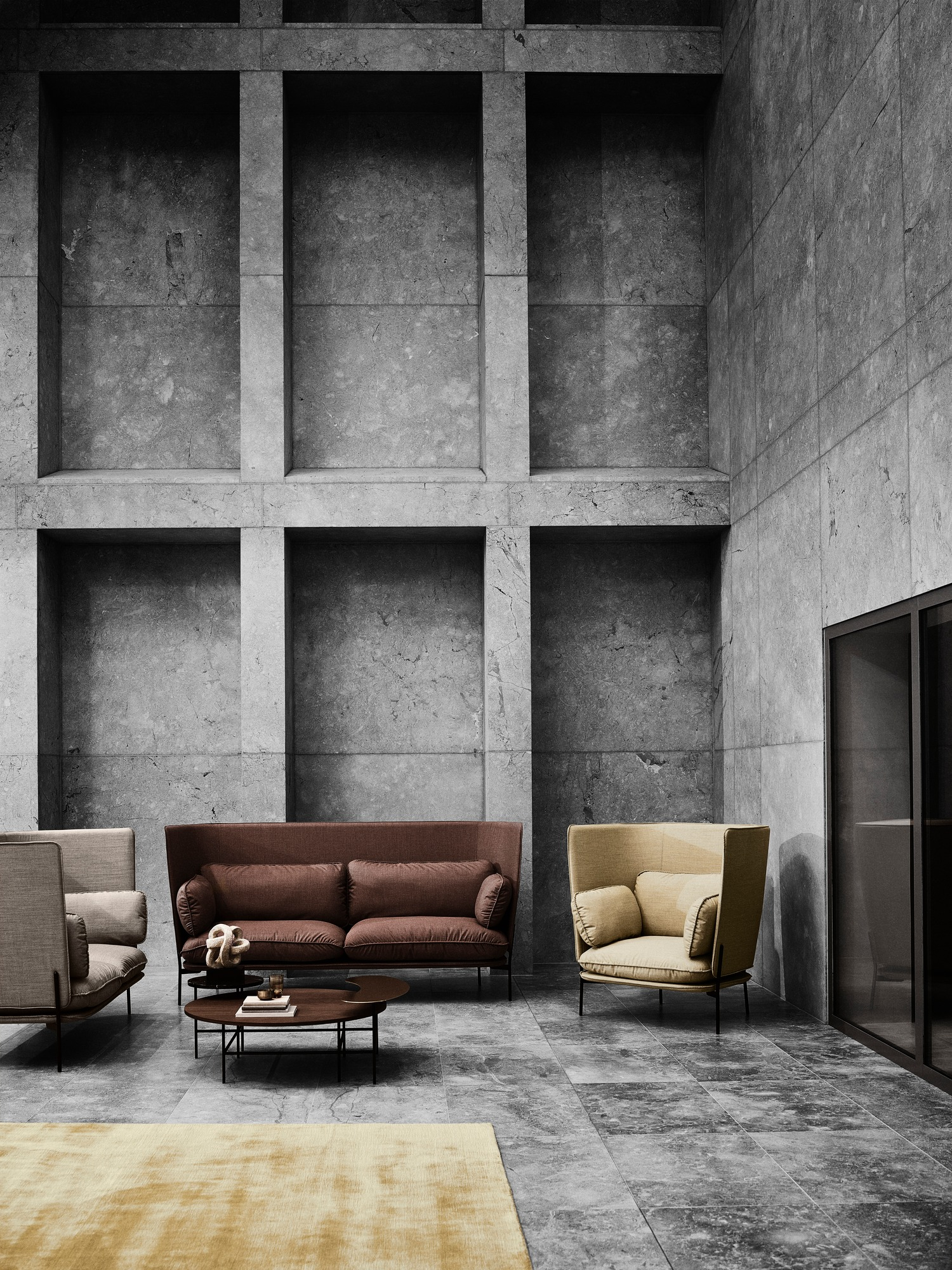 Cloud 3-Sitzer Sofa Highback LN7 AndTradition