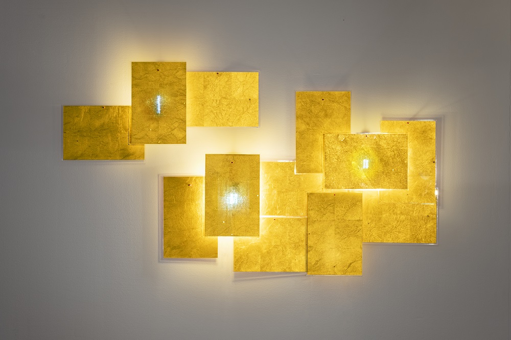 24 Karat Blau Flat Wandleuchte Ingo Maurer 