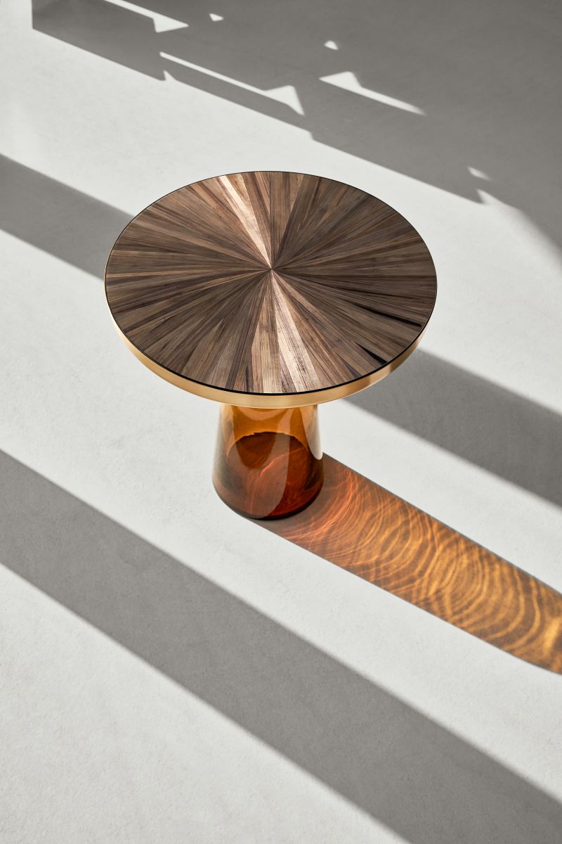 Tischplatte Strohmarketerie für Bell Side Table Beistelltisch ClassiCon