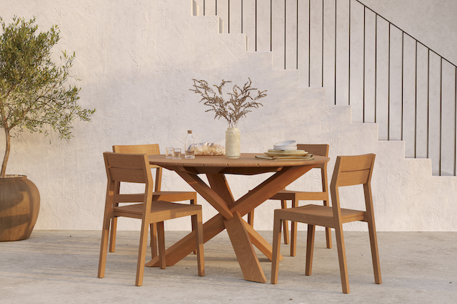 Circle Outdoor Esstisch Teak Ethnicraft