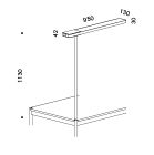 Slice² Tischleuchte mit Adapter für USM Haller Tischsysteme Serien Lighting