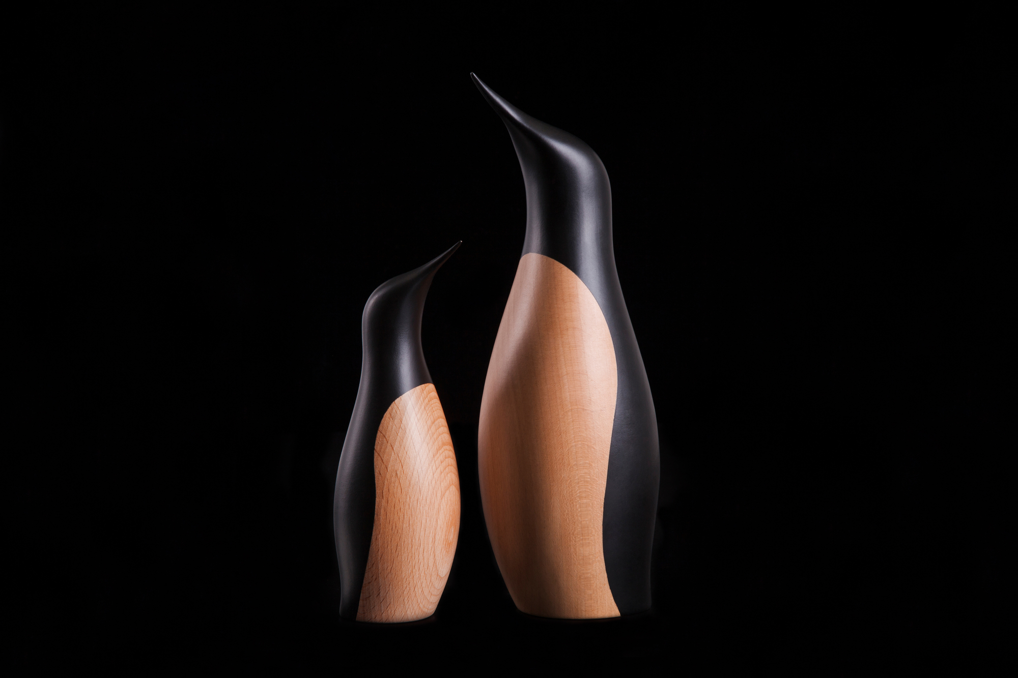 Großer Pinguin Holzfigur Architectmade EINZELSTÜCK