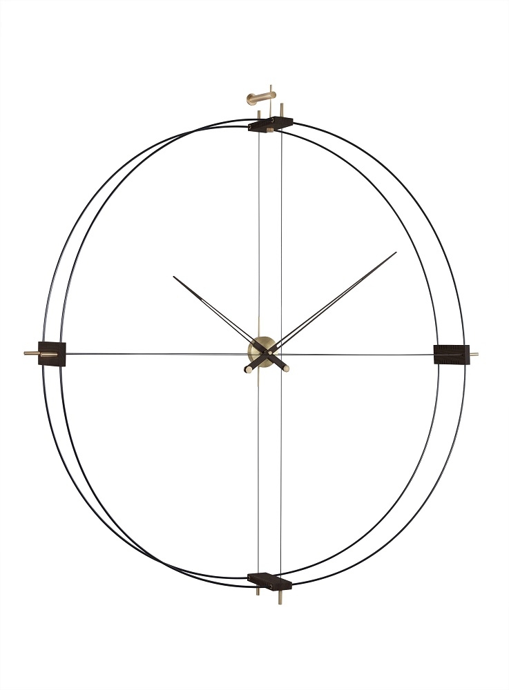 Delmori Clock Wanduhr nomon Schwarz/Wenge