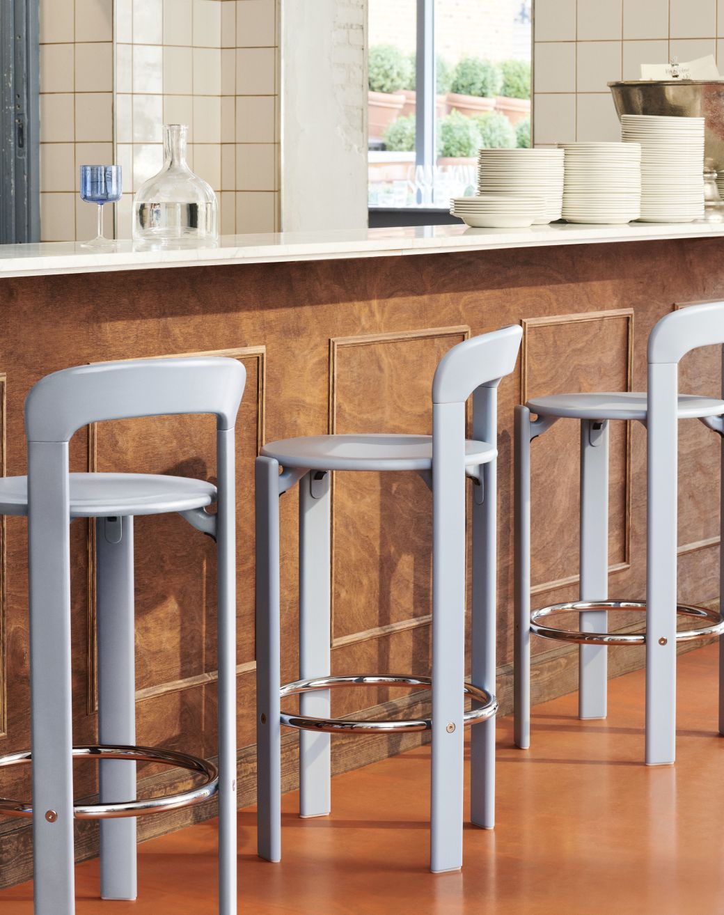 Rey Barstool Barhocker Schieferblau H97cm Hay