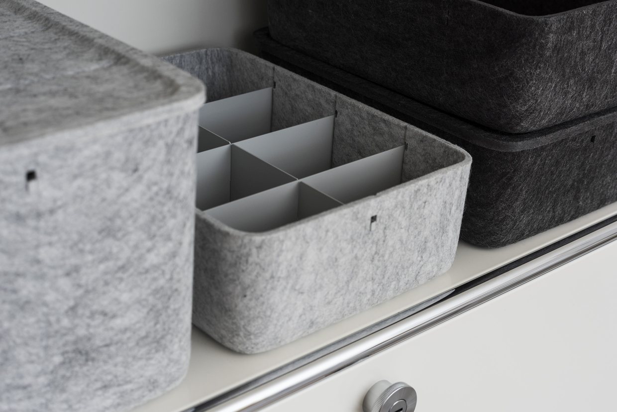 USM Haller Inos Box tief mit Tablett