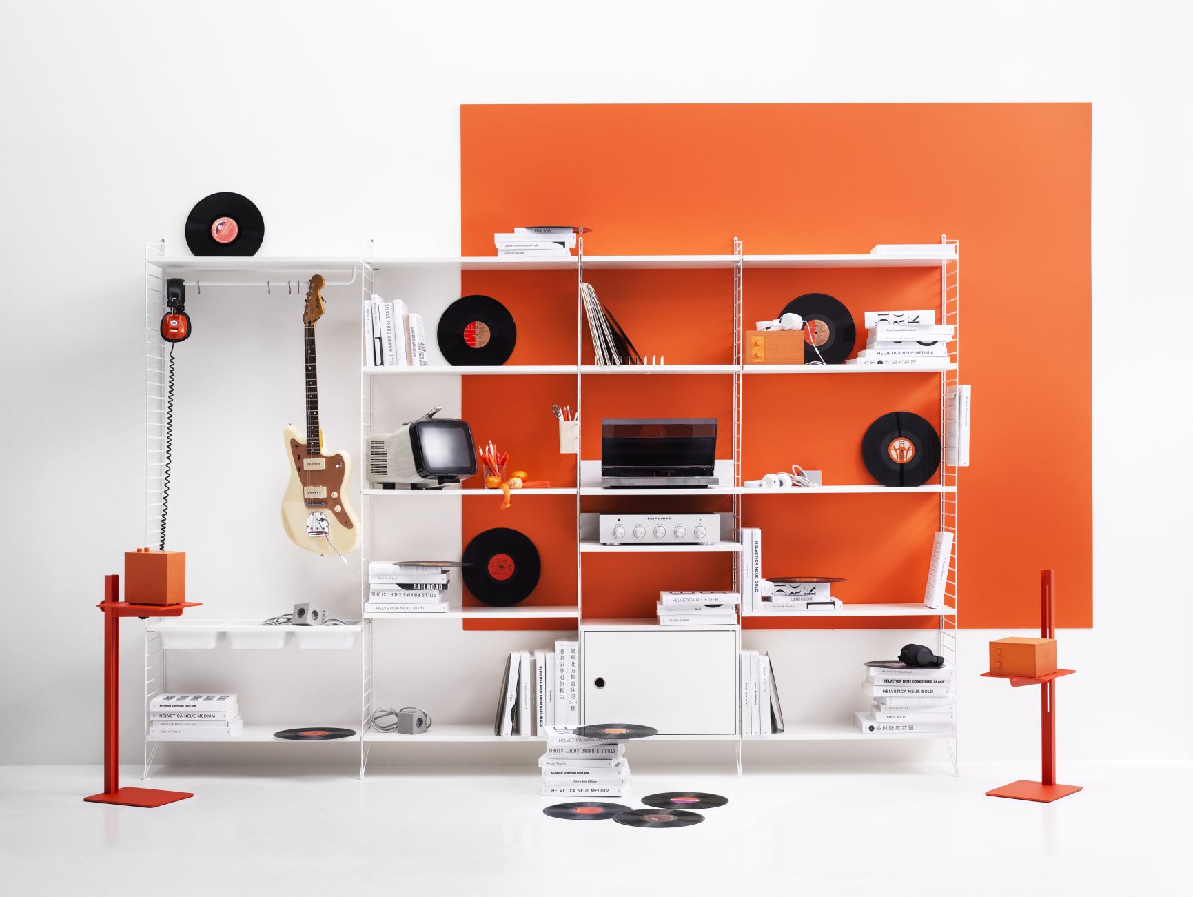 String Wohnzimmer Wand Regalsystem Q String Furniture  