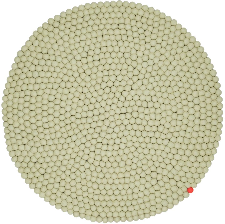 Big One Rund Filzteppich Ø 200 cm myfelt Grünbeige