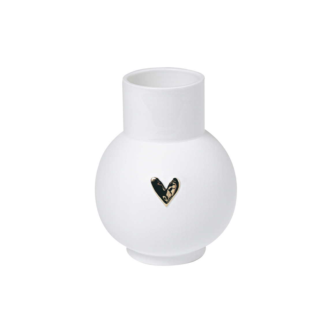 "Herz gold" Lovely Kugelvase Räder