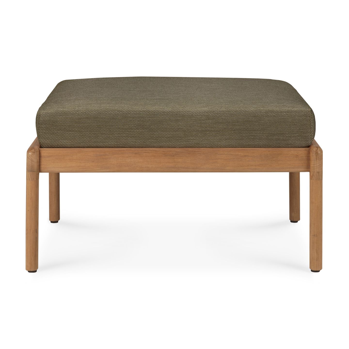 Jack Outdoor Polsterhocker Teak grüner Stoff Ethnicraft