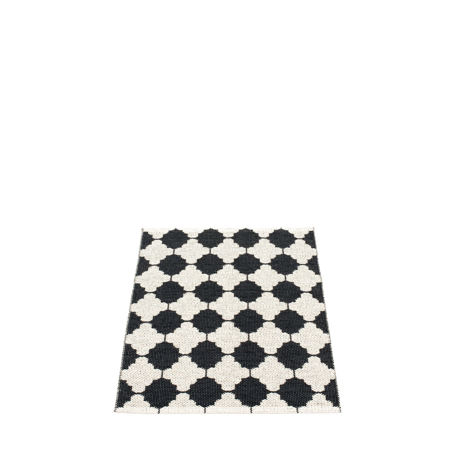 Marre Kunststoffteppich 70x90 cm Pappelina Schwarz-Vanille