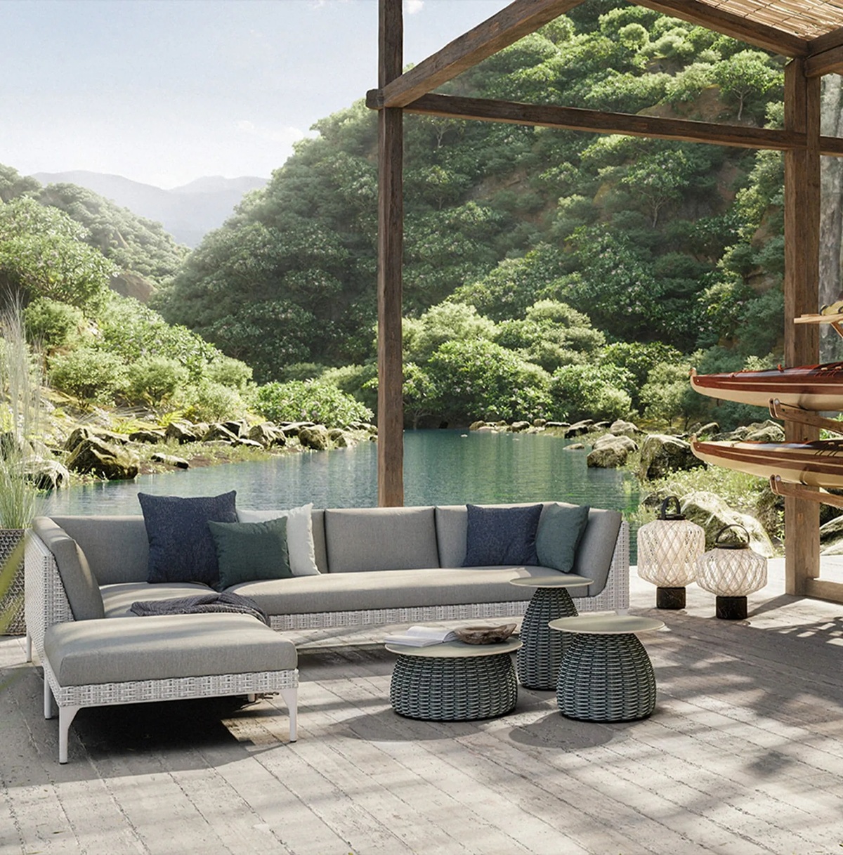 Mu Sofa 4-Sitzer Dedon