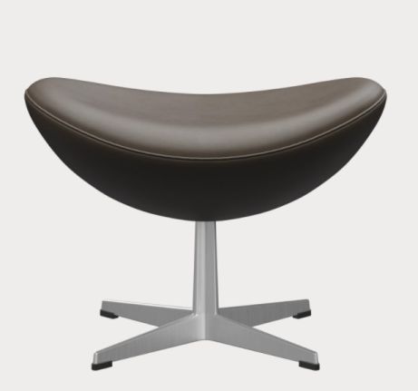 Egg Chair mit Hocker Aktionsmodell Essential Leder Stein Fritz Hansen