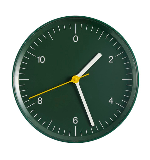 Wall Clock Wanduhr GRÜN Hay EINZELSTÜCK