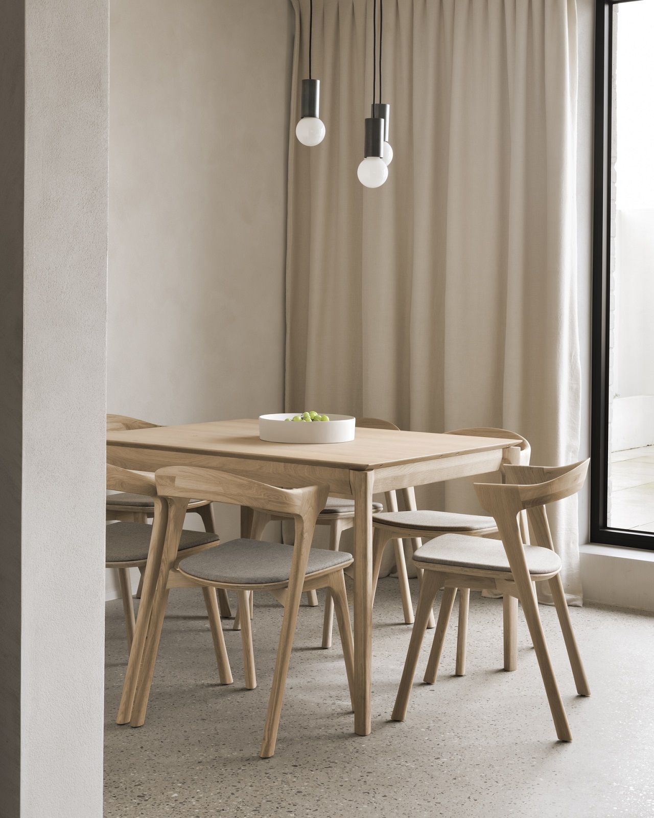 Bok ausziehbarer Tisch Eiche rechteckig Breite 120/180 cm Ethnicraft
