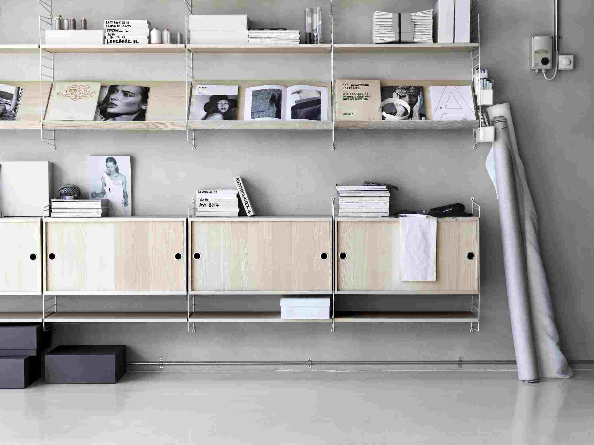 String Wohnzimmer Wand Regalsystem E String Furniture
