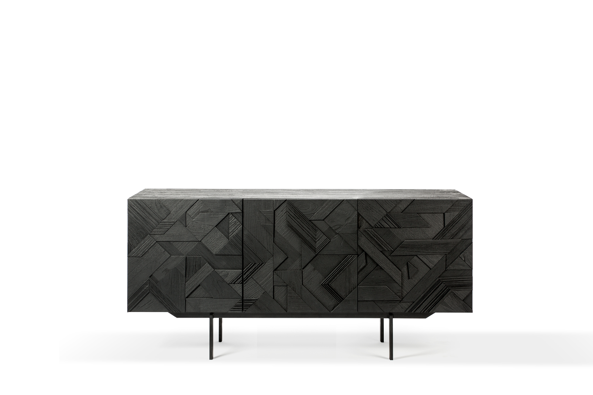 Graphic Anrichte 3 Türen Teak schwarz Ethnicraft
