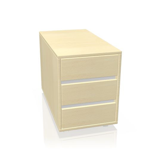 Heller Palmberg Rollcontainer mit drei Schubladen für Büro und Arbeitszimmer.