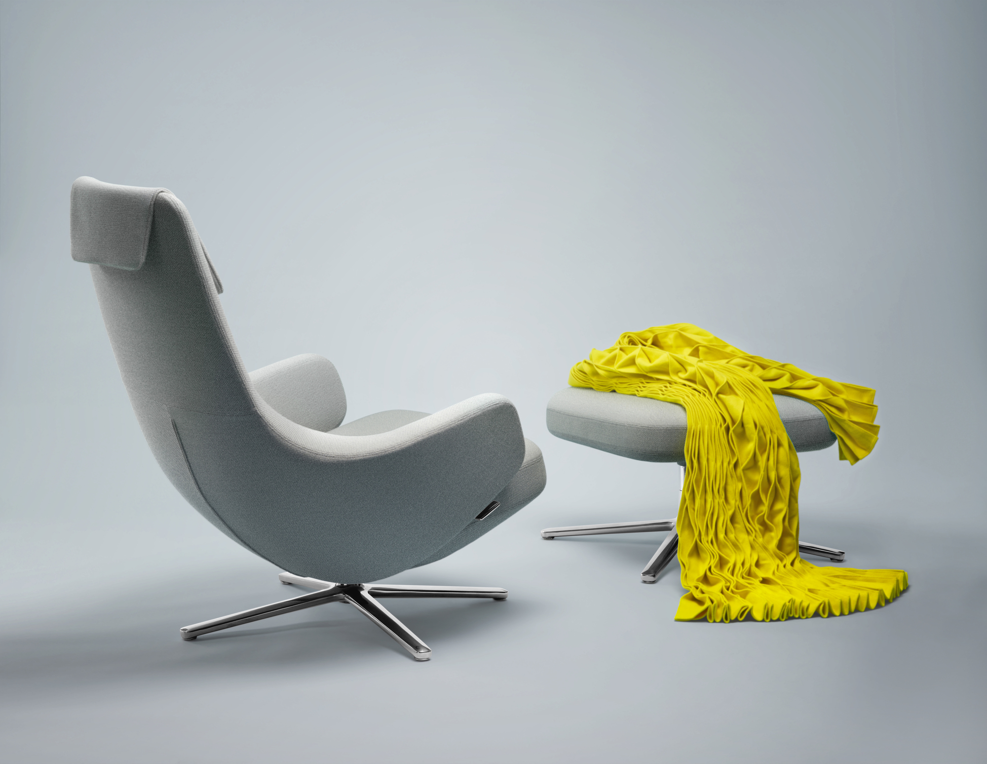 Repos Sessel + Ottoman Vitra