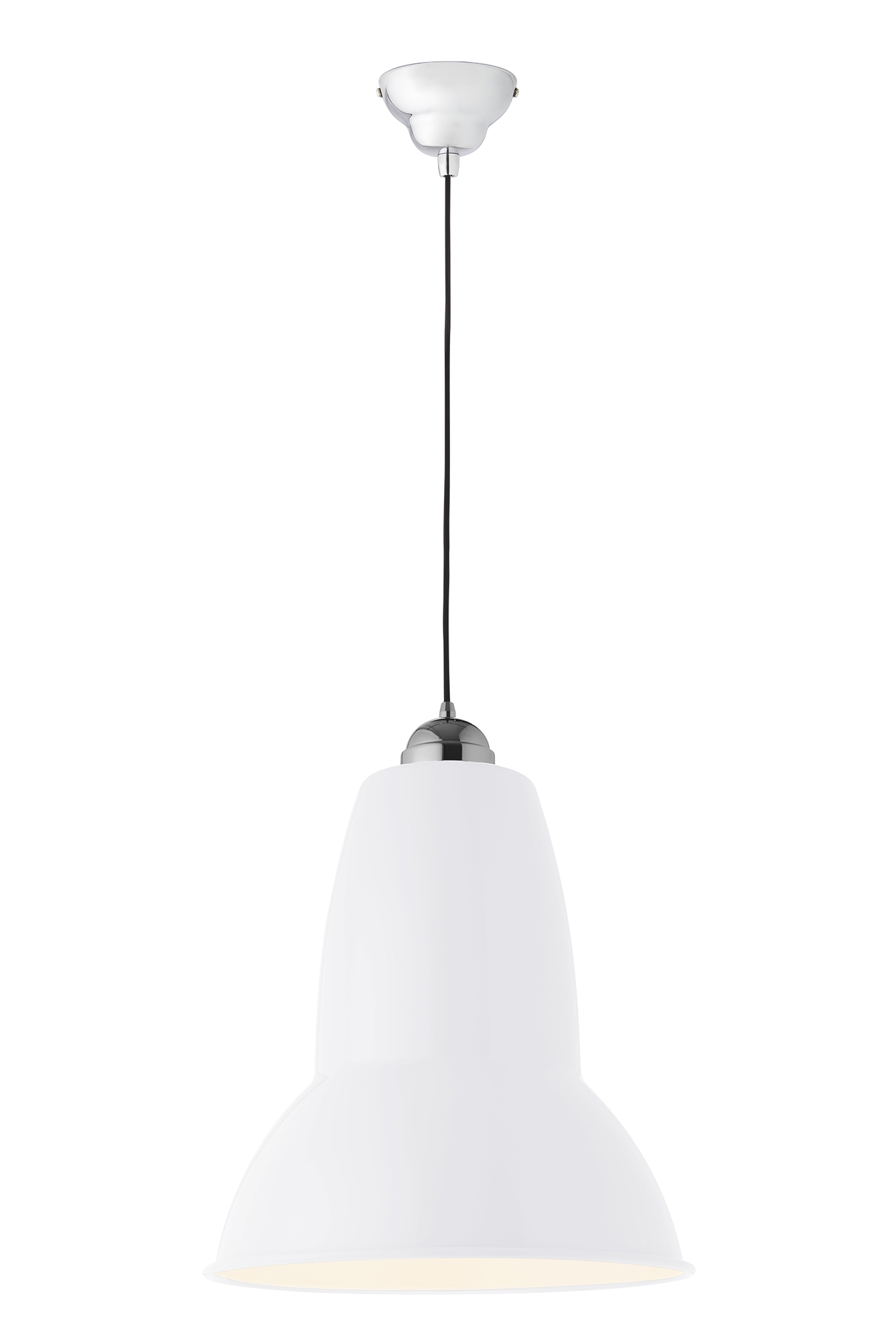 alphine weiß glänzend / Kabel grau
