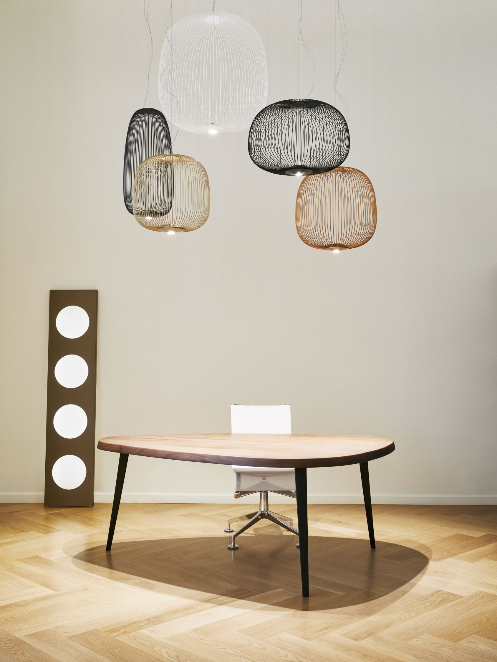 Spokes 2 piccola Pendelleuchte weiß Foscarini