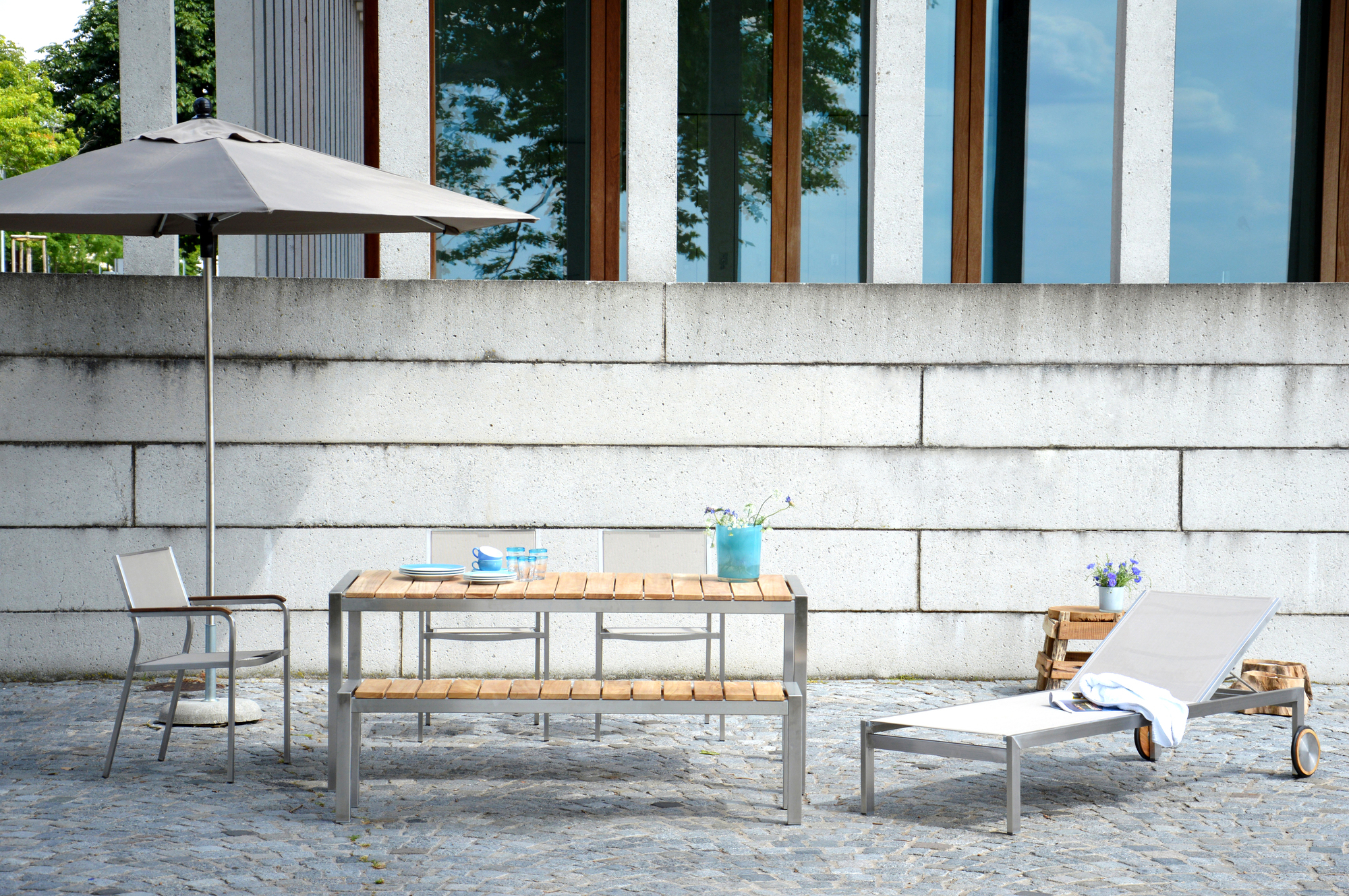 Luxury Sonnenliege Weiß Jan Kurtz