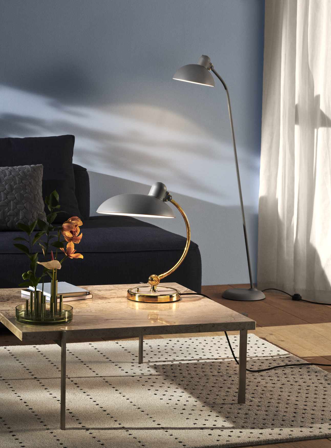 6631 T Luxus Tischleuchte KAISER idell Fritz Hansen Easy grey