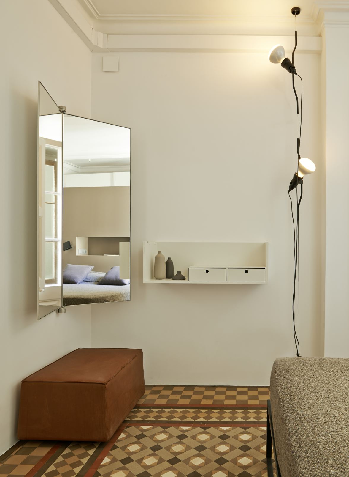 Parentesi Lamp Leuchte mit Schalter Flos Rot