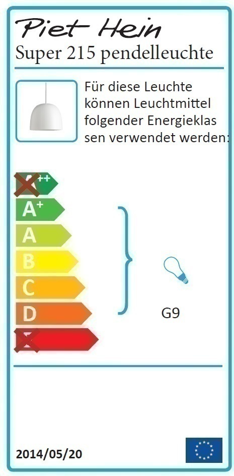 Super215 Hängeleuchte Piet Hein  