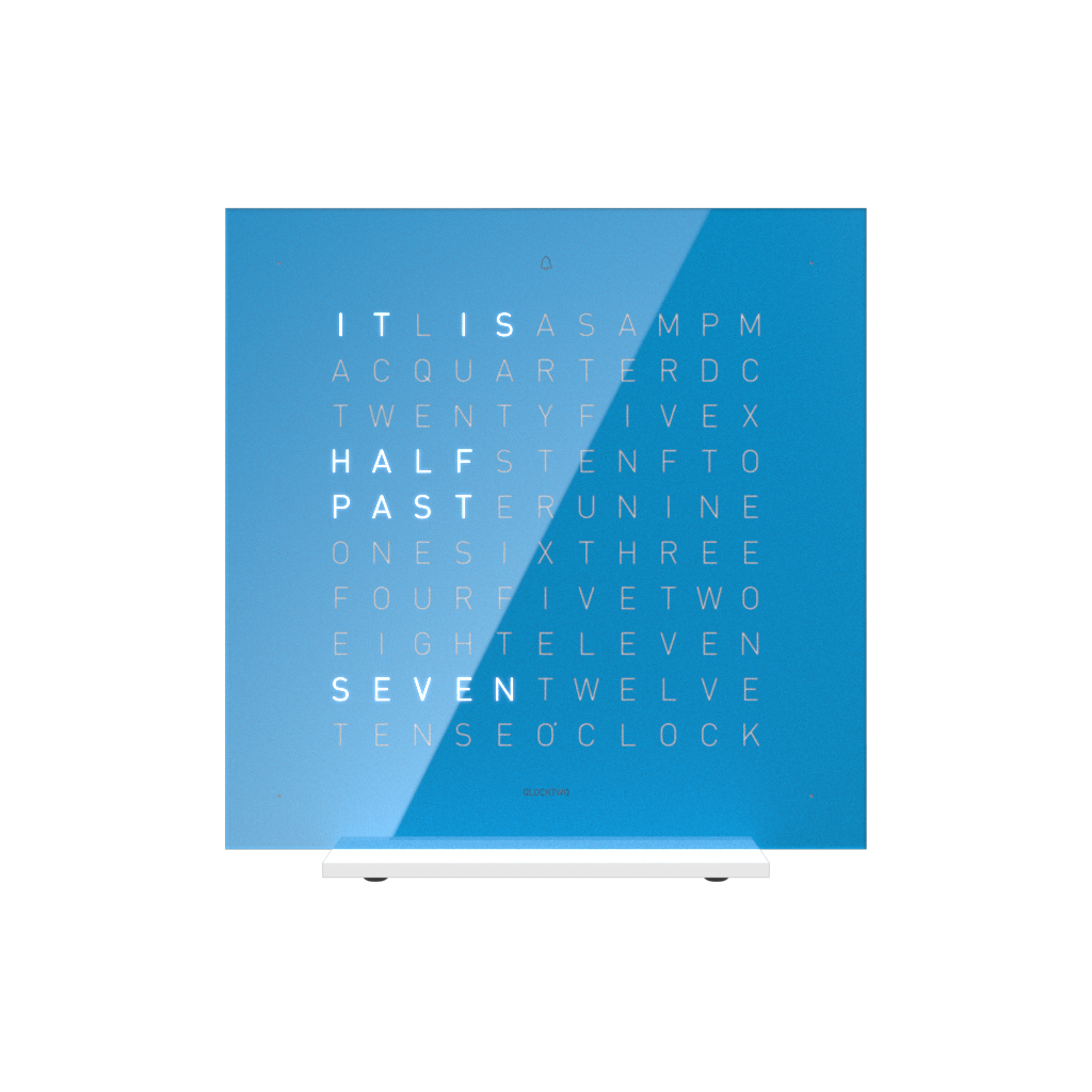 Earth 13.5 Pure Edition Tischuhr / Zeitobjekt Englisch QLOCKTWO
