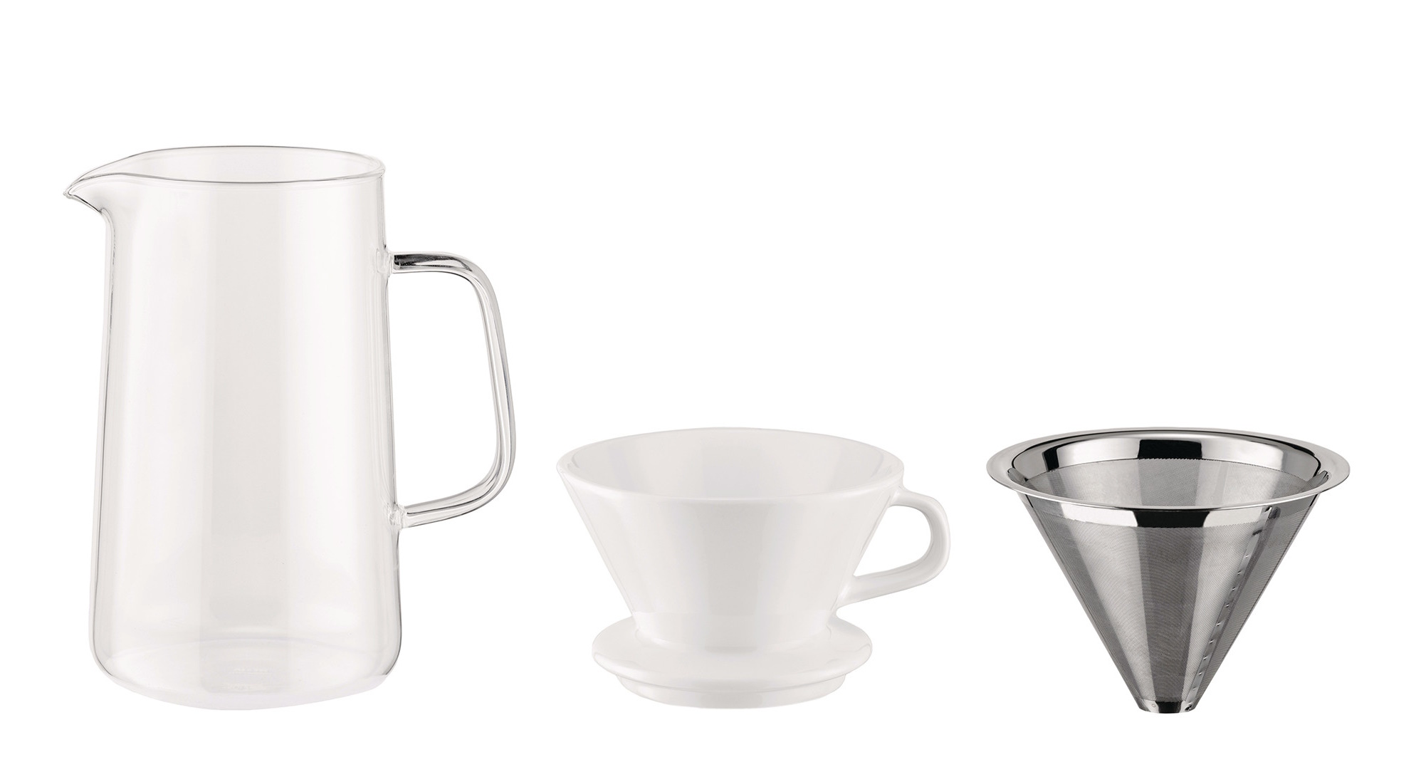 Slow Coffee Set mit Filter und Kanne Alessi 