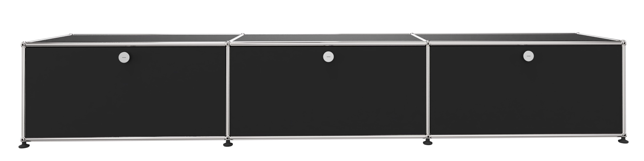 USM Haller Lowboard 3 Klappen Graphitschwarz- FAST DELIVERY