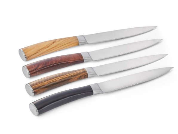 Garry Steakmesserset mit Echtholzgriff in hochwertiger Geschenkbox 4 teilig Philippi