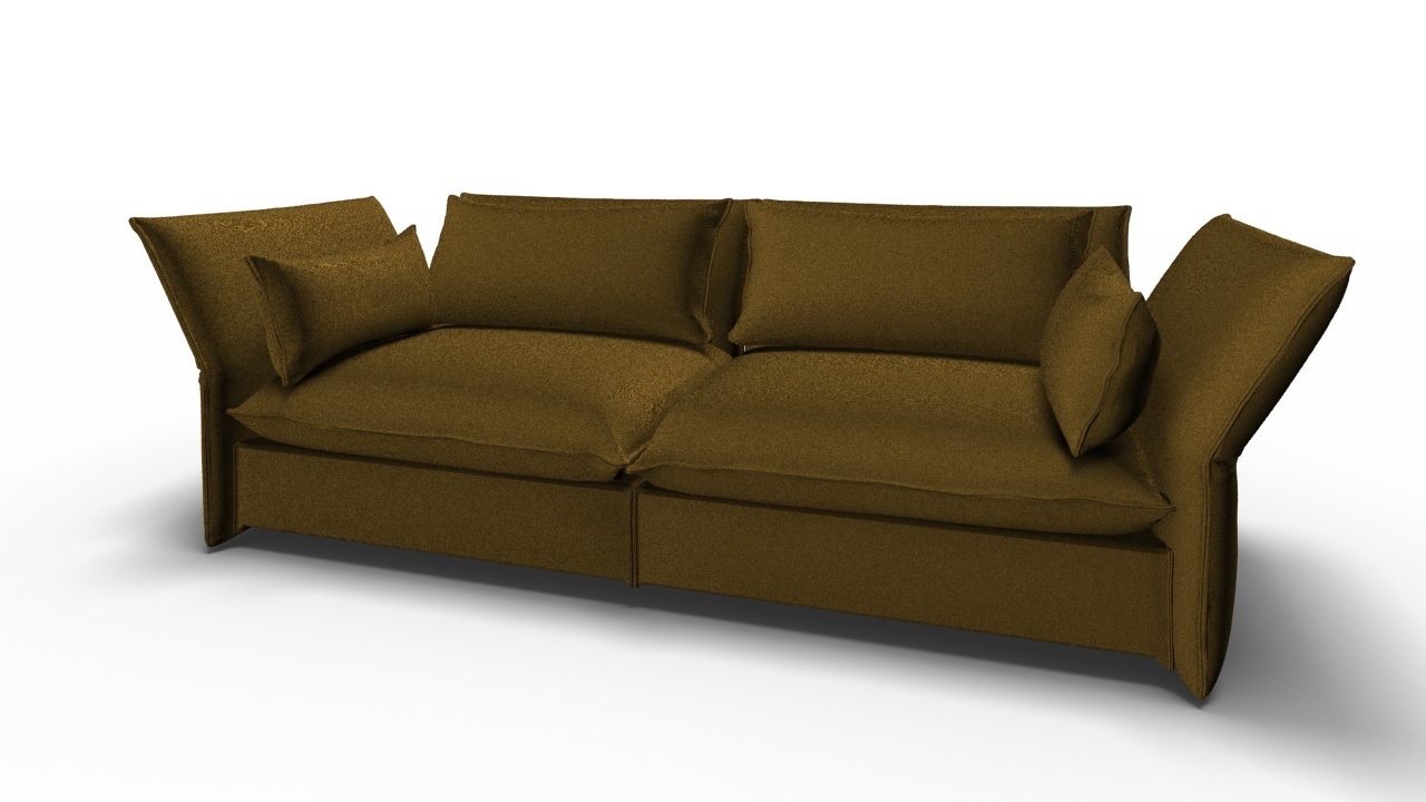 Mariposa 3-Sitzer Sofa Goldbraun Vitra