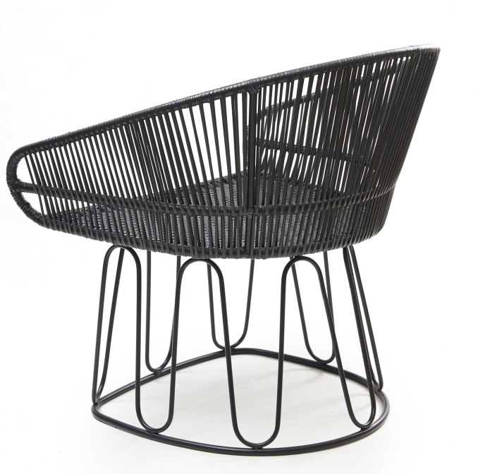Circo Lounge Chair Loungesessel Outdoor ames Schwarz matt / Schwarz