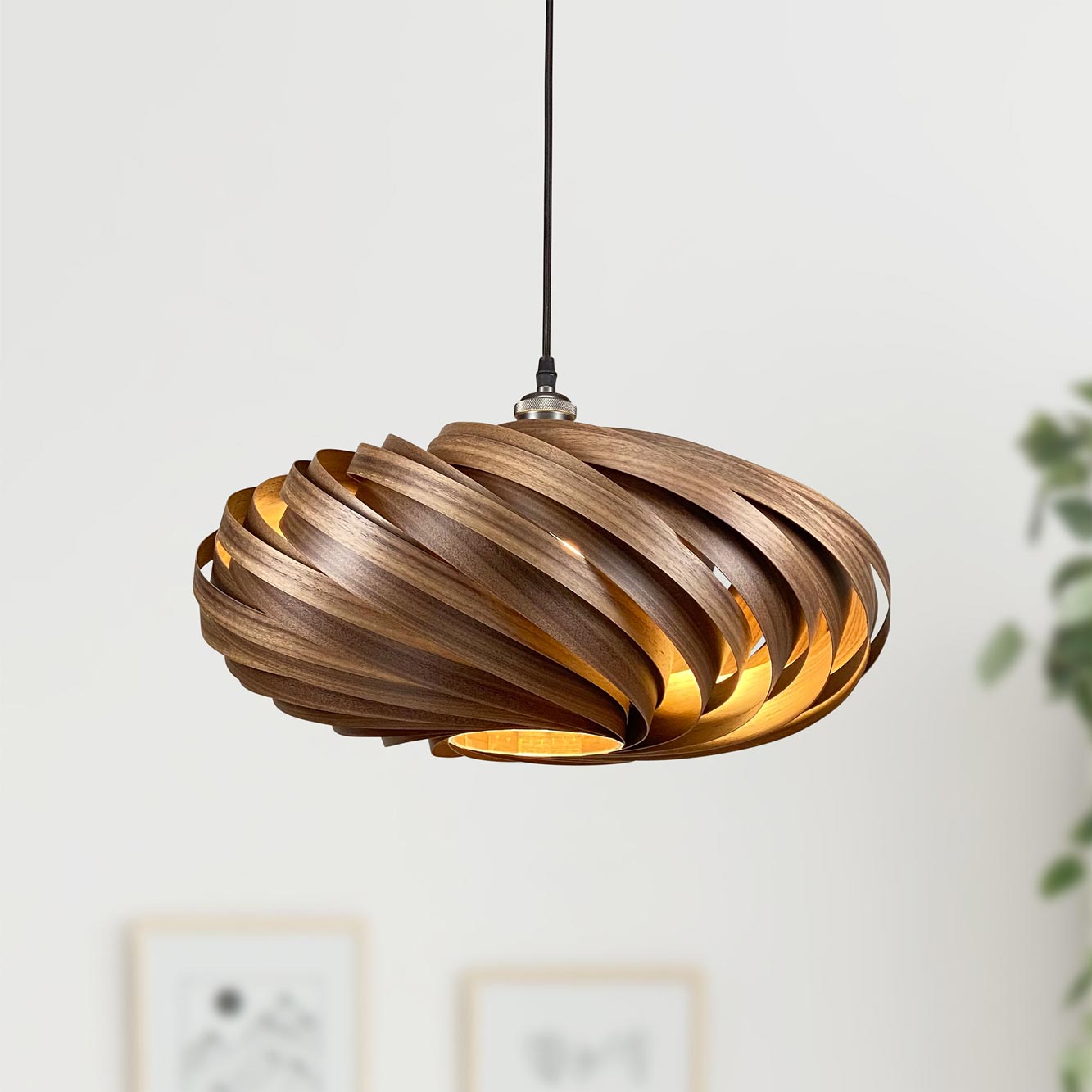 Veneria Hängeleuchte Ø50 cm Nussbaum Gofurnit