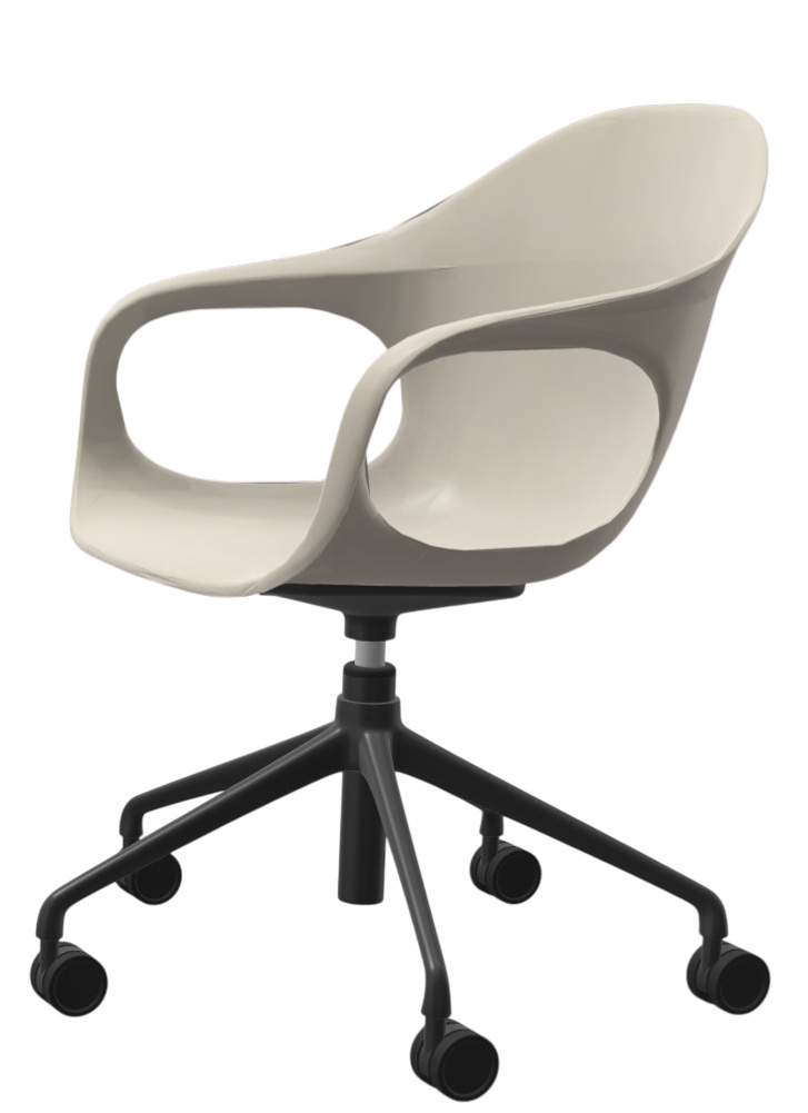 Elephantino Sessel Fünfstern Gestell mit Rollen Kristalia