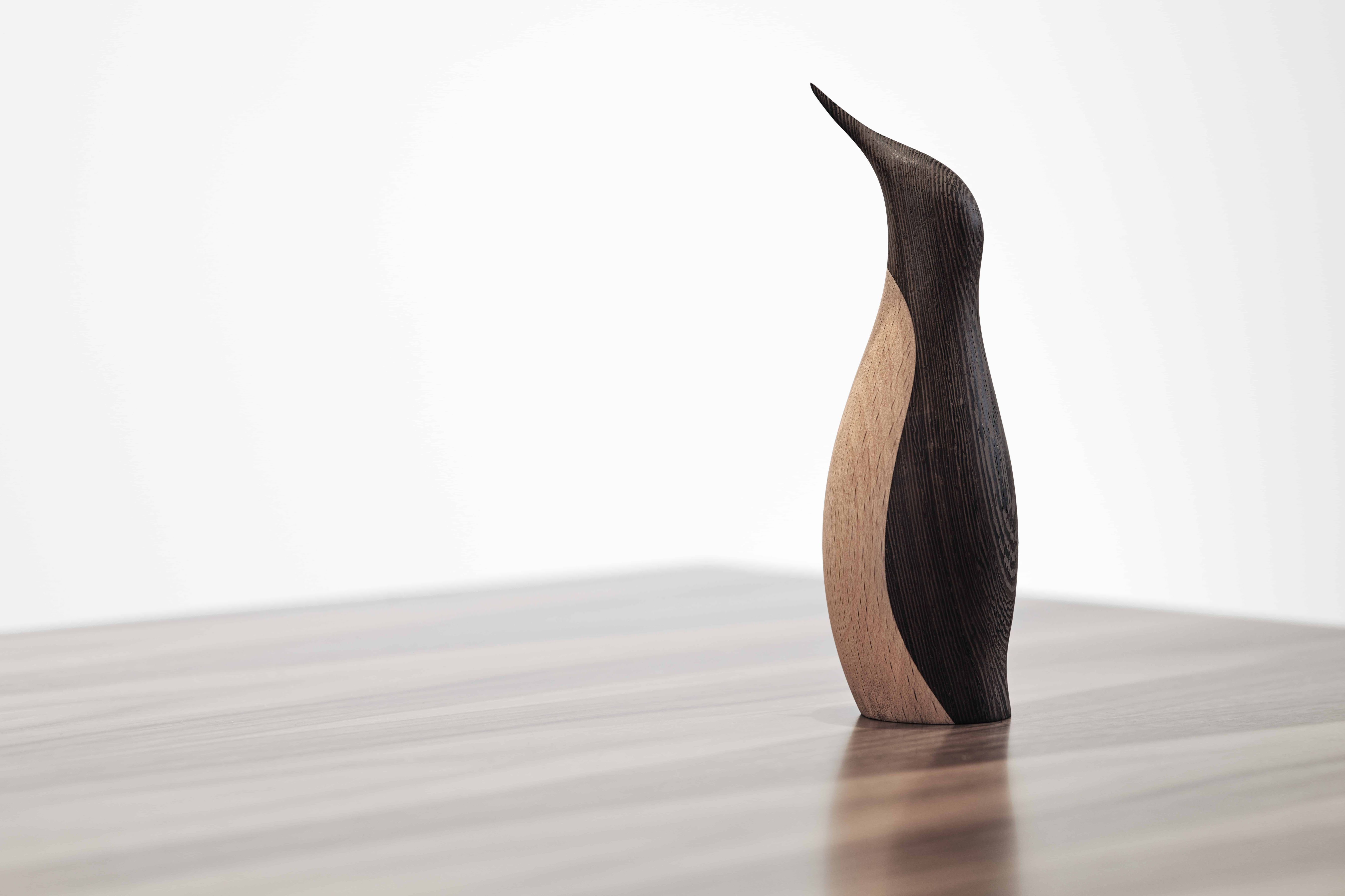 Großer Pinguin Holzfigur Architectmade EINZELSTÜCK